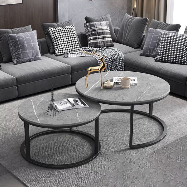 Twin Marble Top Center Table