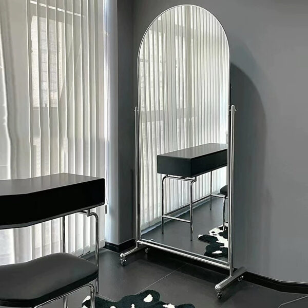 Framed Mirror on Wheels