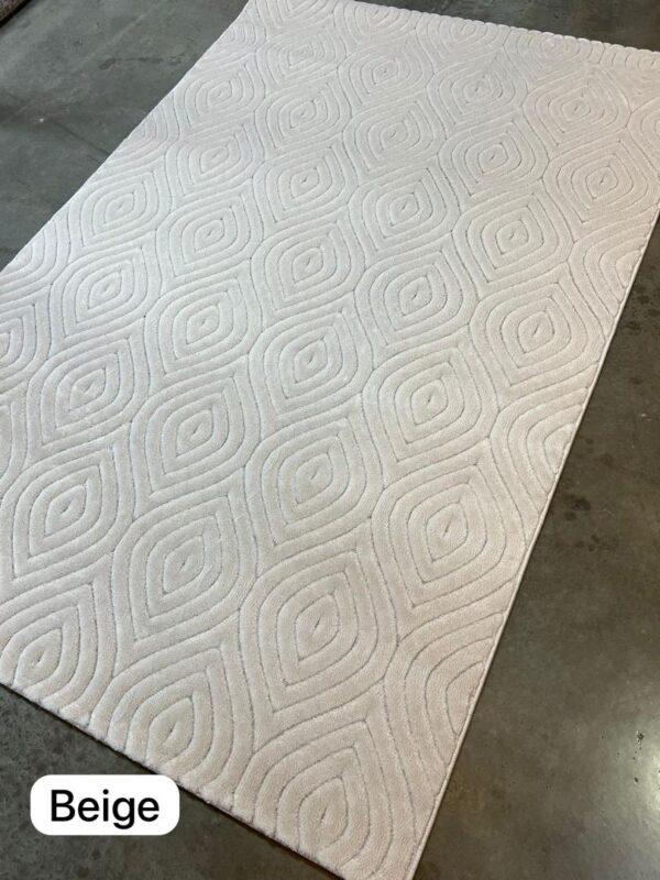 Beige Scallop Shell Rug