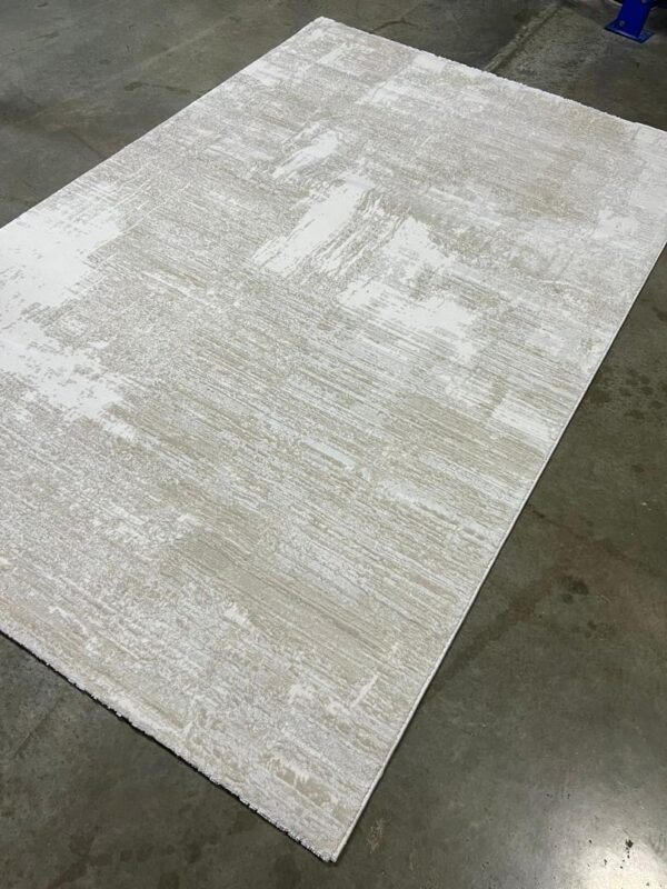 Neutral Abstract Rug with Textured Finish