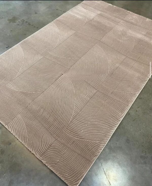 Textured Arc Rug in Neutral Beige