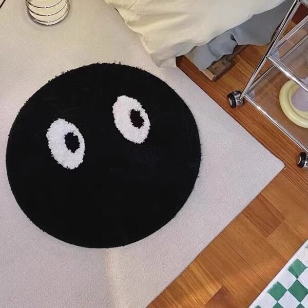 BLACK CIRCLE RUG 80CM-001